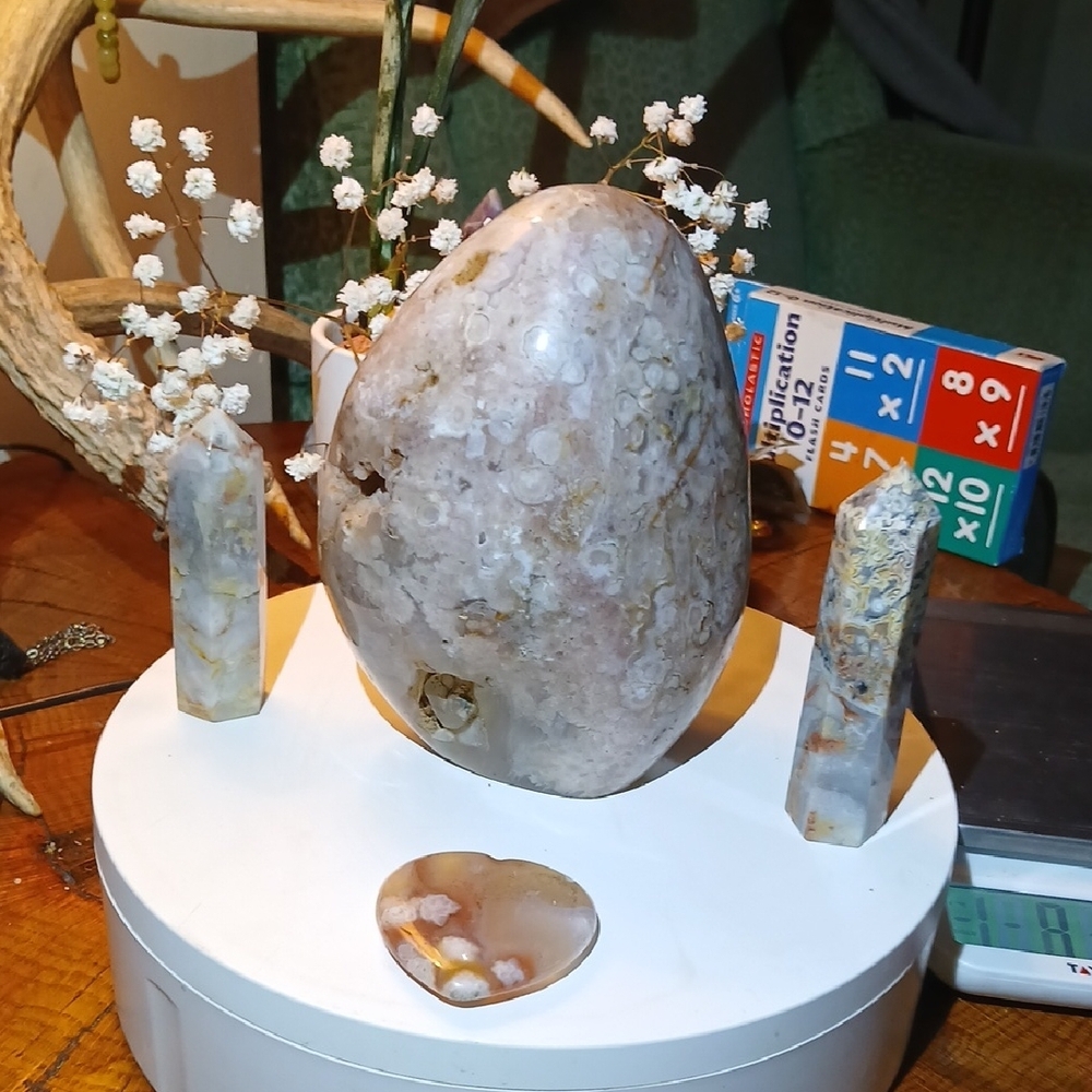 FLOWER AGATE SET(sold)